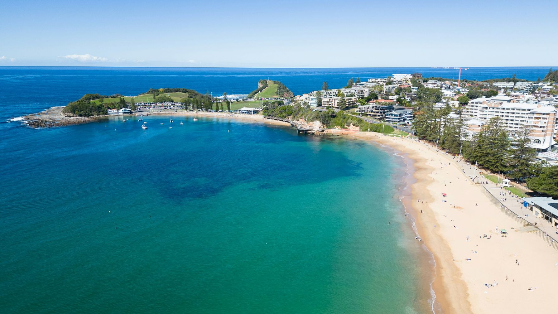 Terrigal Beach on the Central Coast NSW, Australia – sandy shore and ocean views