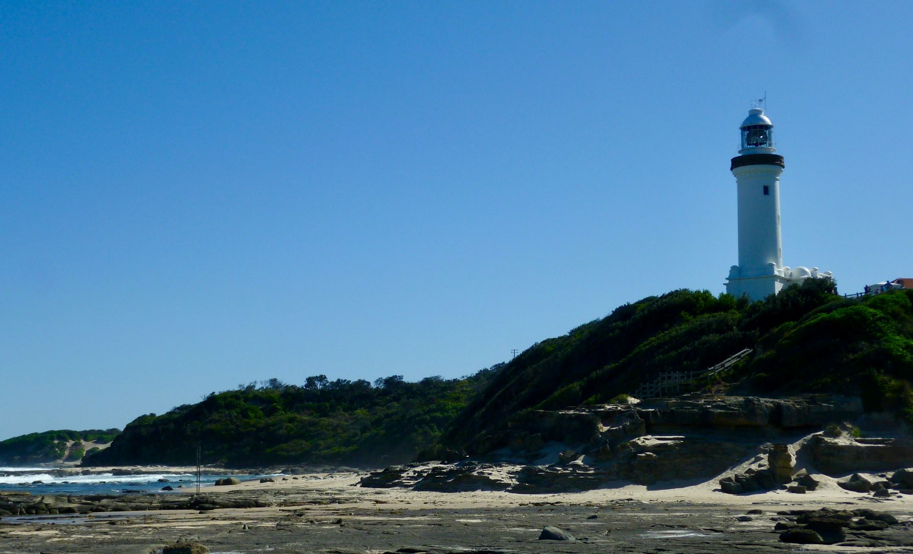Norah Head Lighthouse overlooking the coastline near Noraville on the Central Coast NSW